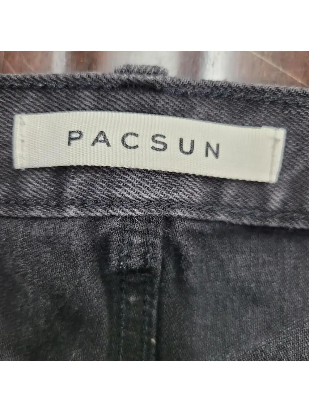 PacSun Jeans Men's 30x30 Black Dark Wash Stacked Distroyed Skinny Jeans